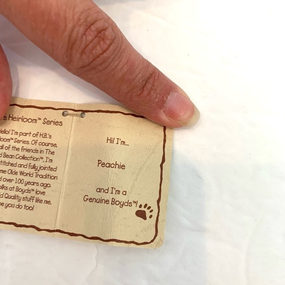 Boyd's Bears Plush Mini Ornament - Peachie Bear - Picture 3 of 3